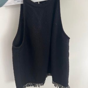 fun black sweater tank from Zara